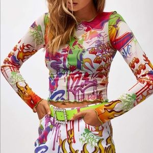 Jaded London mesh top size 8uk
